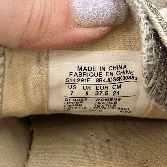 Converse All Star Low Top Sneakers Silver Glitter Womens Size 7 Prom Wedding - Picture 10 of 10